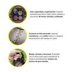 CANASTA PORTA TERMO CUERO - buy online