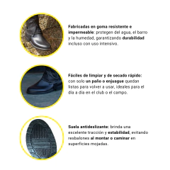 BOTA DE GOMA CORTA EQUITACION MONTAR JINETE - online store
