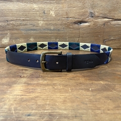 CINTO BORDADO PAMPA HILO VERDE, NATURAL Y AZUL - buy online