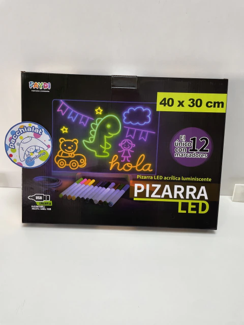 Pizarra LED acrílica luminiscente 40x30cm