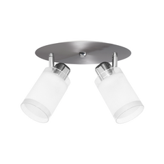 Plafón de 2 luces cromado para lampara común LED