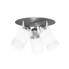Plafón de 3 luces cromado para lampara común LED