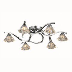 Plafon Iris de 6 luces