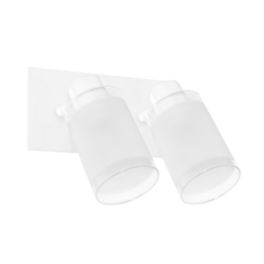 Aplique blanco lampara E27 de dos luces