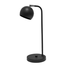 Lampara de escritorio bocha negra c/ cromo - comprar online