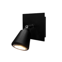 Aplique negro campanita de una luz