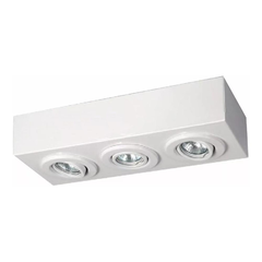 Plafón Dicroico de 3 luces gu10