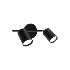 Aplique cilindro moderno de 2 luces negro