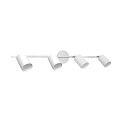 Aplique/sistema cilindro moderno de 4 luces blanco