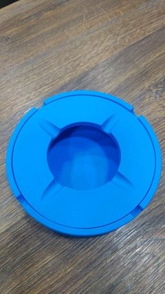 Cinzeiro Redondo de Silicone com Tampa Pequeno