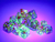 Chessex - Nebula Luminary - 12mm d6 - Primary/blue (36 Dice) en internet