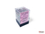 Chessex - Opaque - 12mm d6 - Black/pink (36 Dice) en internet