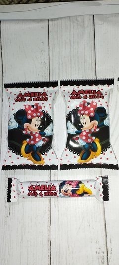 Golosinas Personalizadas para 10 chicos "Minnie roja"