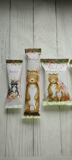 Golosinas Personalizadas para 10 chicos "Animales del Bosque mod.2""