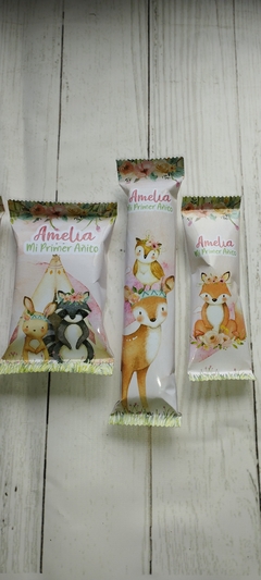 Golosinas Personalizadas para 10 chicos "Animales del Bosque mod.2"" - Boom Candy Bar y mas!