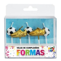 Vela Formas - SET BOTINES Y PELOTAS DE FUTBOL x 5 piezas