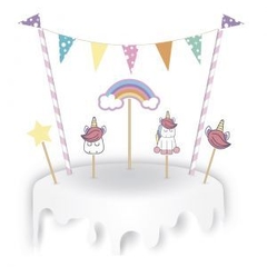 Decoracion para tortas "UNICORNIOS"