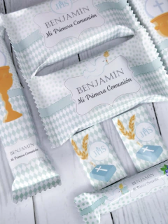 Golosinas Personalizadas para 10 chicos COMUNION NENE