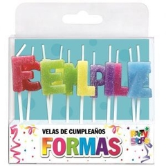 Vela Formas - SET FELIZ CUMPLE x 11 piezas