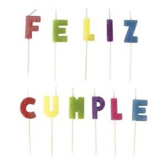 Vela Formas - SET FELIZ CUMPLE x 11 piezas - comprar online
