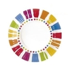 Plato Polipapel 17cm Forma Multicolor x 6 unidades