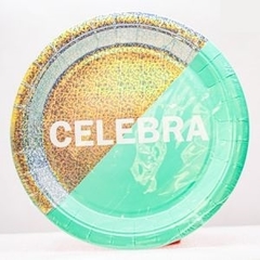 Plato Polipapel 23 cm CELEBRA CELESTE x 6 unidades