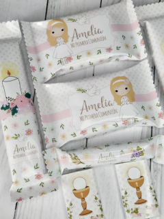 Golosinas Personalizadas para 10 chicos COMUNION NENA