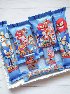 Golosinas Personalizadas para 10 chicos "Sonic"