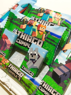 Golosinas Personalizadas Minecraft para 10 chicos