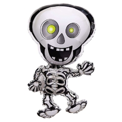 GLOBO ESQUELETO 40cm CALAVERA HUESOS HALLOWEEN