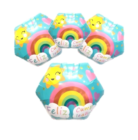 GLOBO NUBE FELIZ CUMPLEAÑOS 18' (45cm)