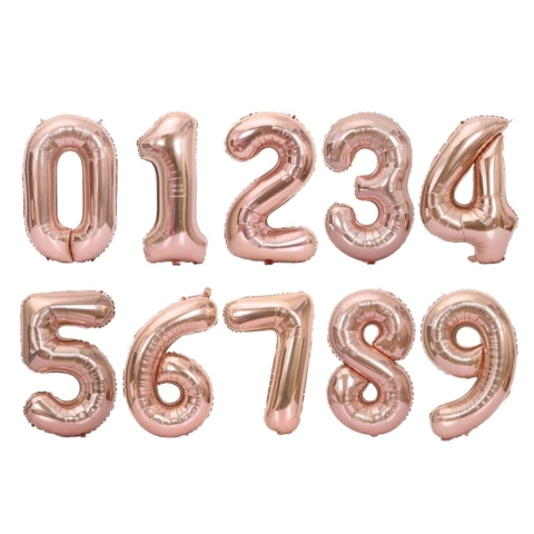 Globo Numero Rosa Gold GIGANTE 1 Metro