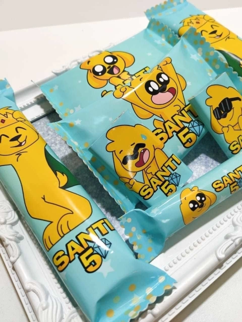 Golosinas Personalizadas para 10 chicos "Diamantito Mikecrack"