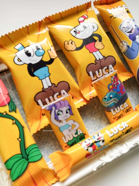 Golosinas Personalizadas Cuphead para 10 chicos