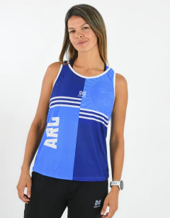 Musculosa Abierta Argentina Azul Mujer - comprar online