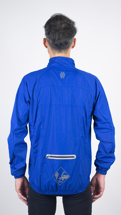 Campera Rompeviento Ciclismo Azul Unisex - Mistega