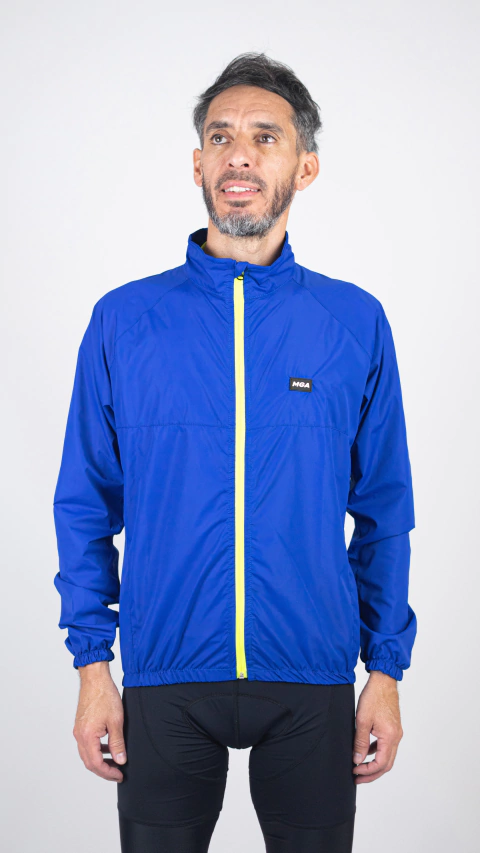 Campera Rompeviento Ciclismo Azul Unisex