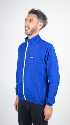 Campera Rompeviento Ciclismo Azul Unisex - comprar online