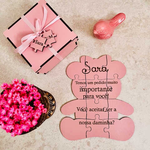 Convite Quebracabeças Ursinha