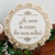 PLACA PARA CASAMENTO FLORAL