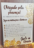 PLACA P/ RECEPÇÃO "OBRIGADA PELA PRESENÇA"