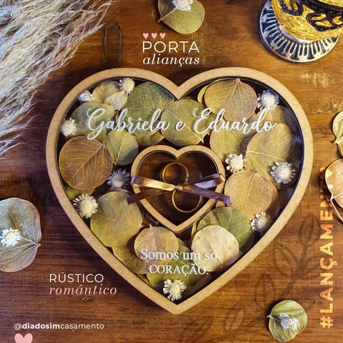 PORTA ALIANÇAS FOLHAS