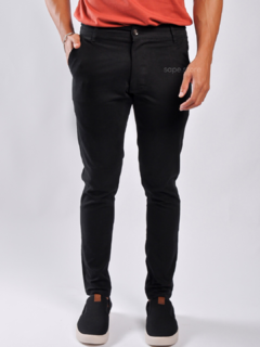 CALÇA SARJA PRETA - ALFAIATARIA