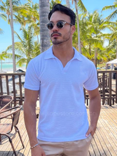 GOLA POLO V TEXTURIZADA - BRANCA - comprar online