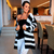 Conjunto Cardigan e blusa em tricot listrado - Vitoria - comprar online