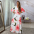 Vestido longo Kaftan no tecido fluity estampa floral - Cátia - comprar online