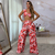 Conjunto calça e cropped estampado no tecido fluity - Pitu - loja online