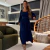 Vestido longo tecido duna detalhe bordado - Joana - comprar online