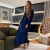 Vestido longo tecido duna detalhe bordado - Joana - loja online