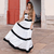Vestido longo em tecido viscolinho bicolor - Maiara